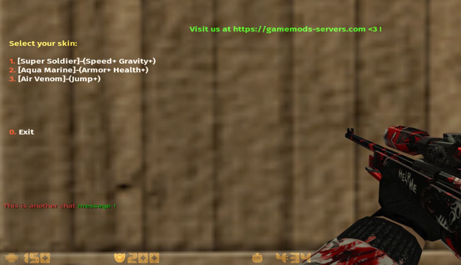 CS 1.6 Player Skins Menu & Bonuses Plugin