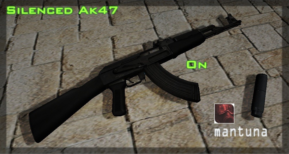 Silenced Ak47 on ManTuna animations for CS