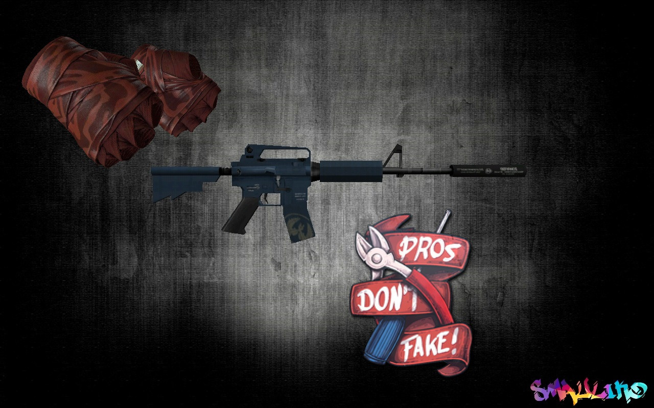 M4A1 guardian stickers + hand wraps slaughter