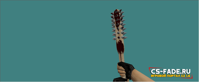 Model Knife Bloody baseball bat with spikes