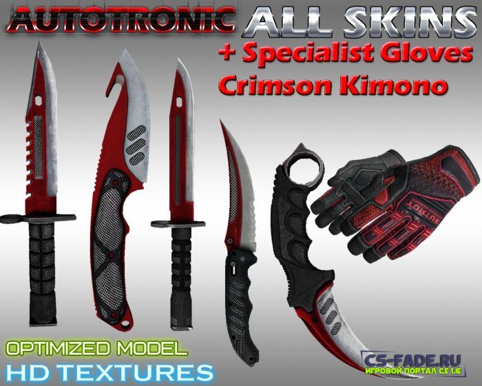 Knife Model - Autotronic + Gloves from CS:GO