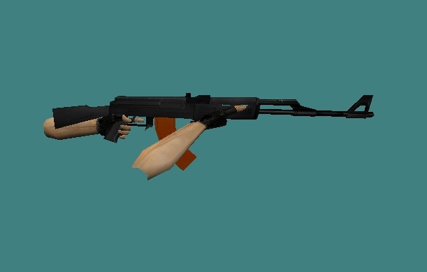Black AK-47 with Bakelite Mag Retexture