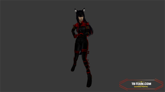 Player Model - Dark RedWolf Girl  For CS 1.6