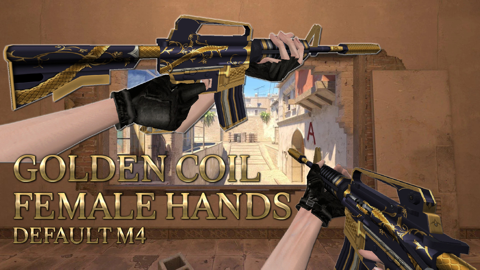 DEFAULT M4A1|Golden Coil Female Hands