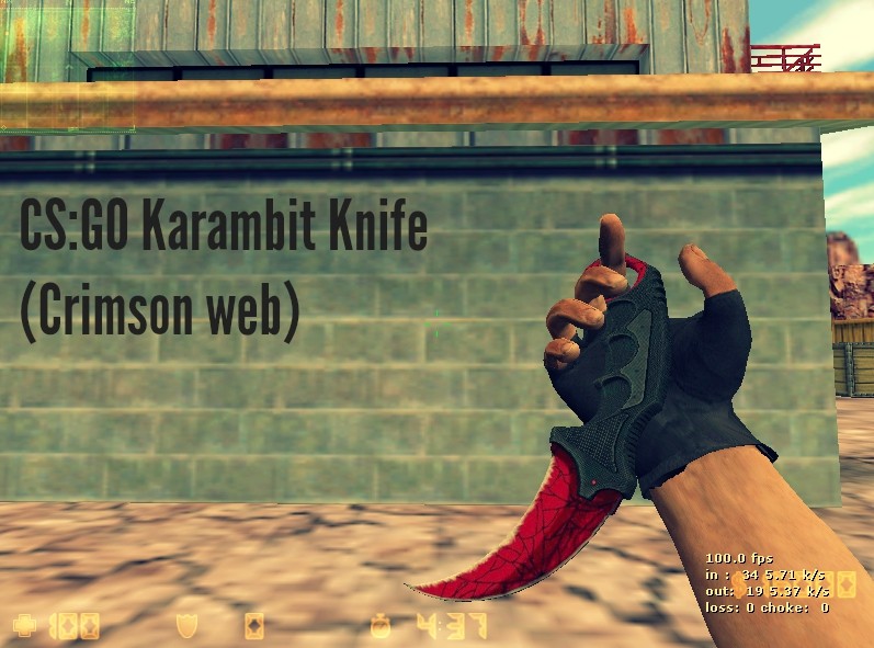 CS:GO Karambit Knife (Crimson web)