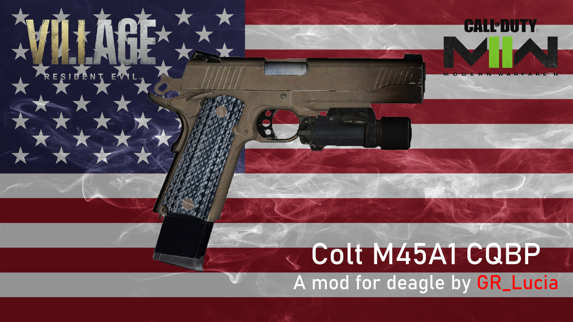 RE8 Colt M45A1 CQBP on MW2022 Animation