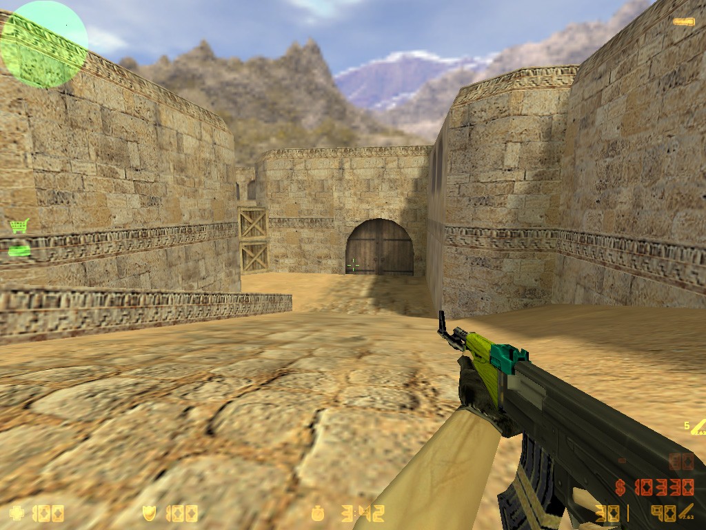 Gold and dark grey Ak47 with taped mag