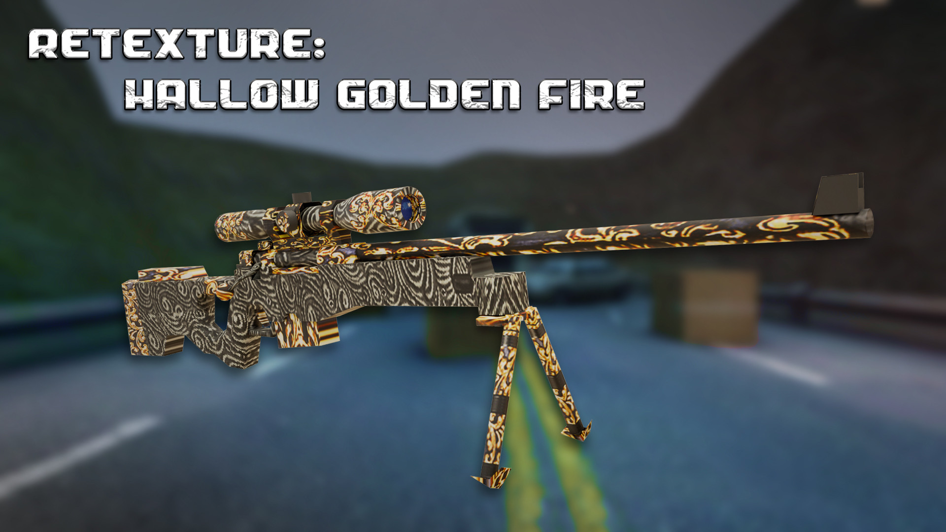 AWP Retexture: Hallow Golden Fire