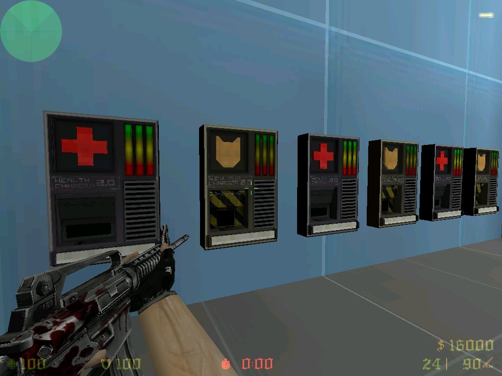 a new cool m4a1 with blood decals on it