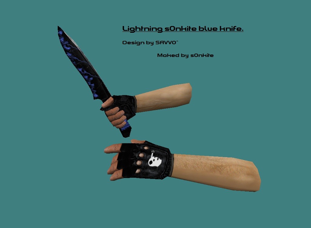 lightning s0nkite blue knife edit by SAVVO