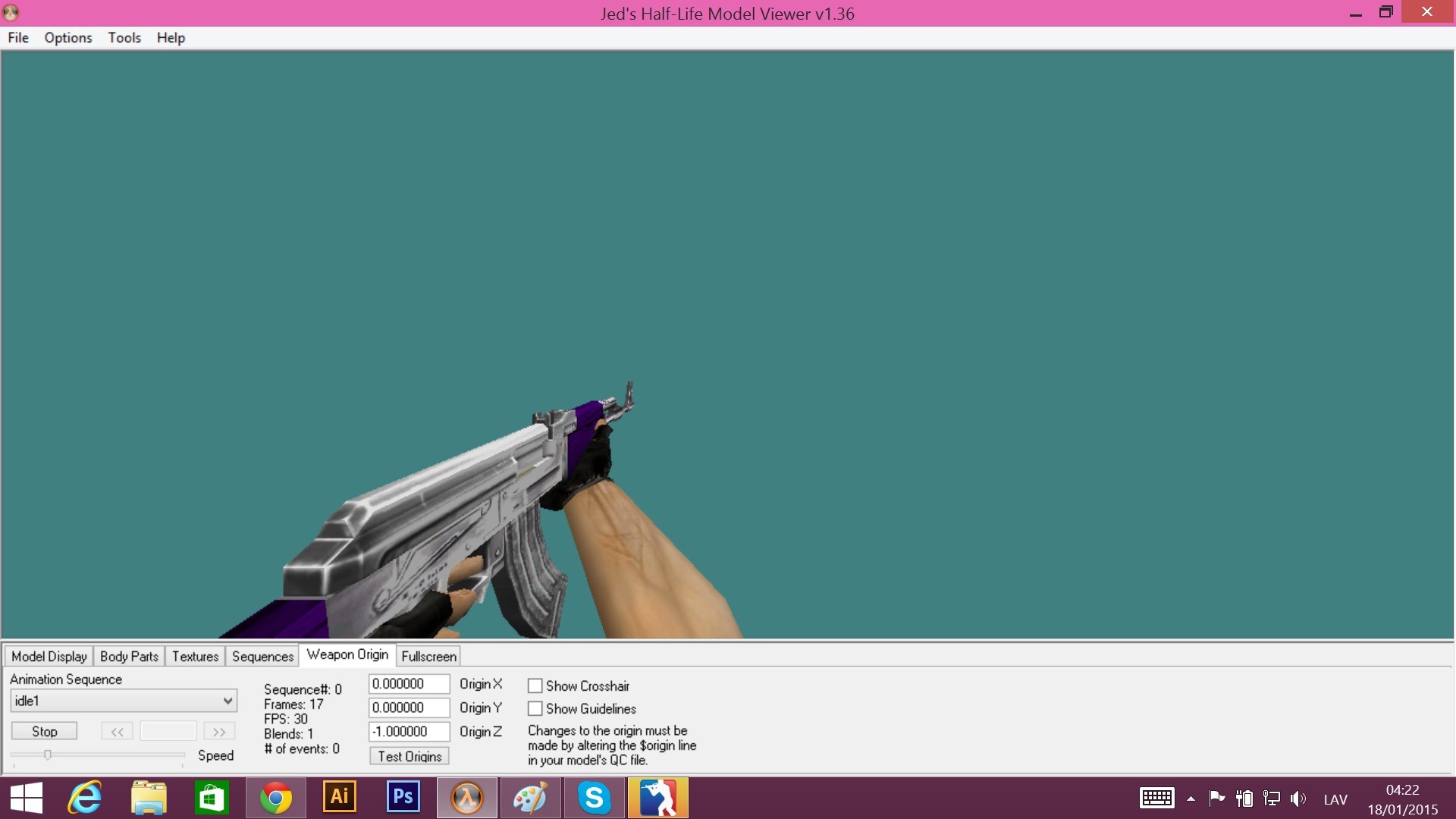chrome and purple AK47