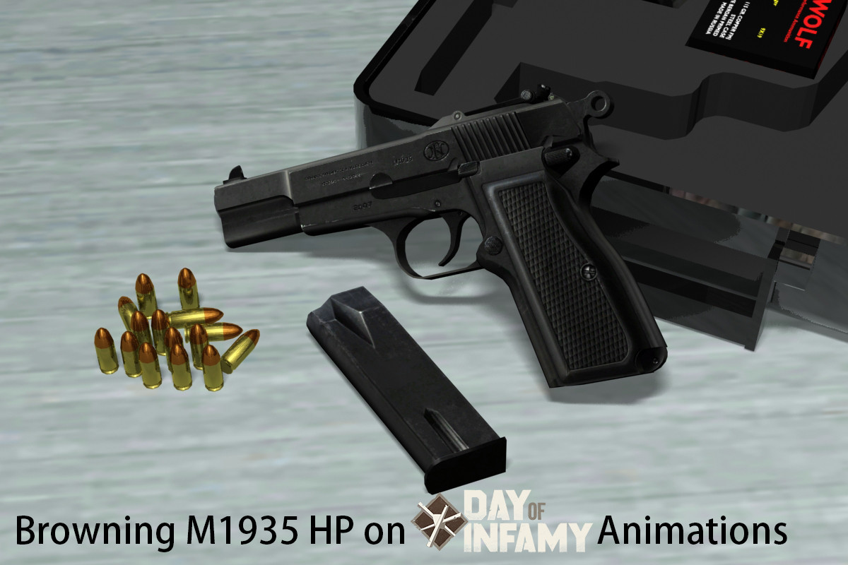 Day of Infamy Browning M1935 HP Animations