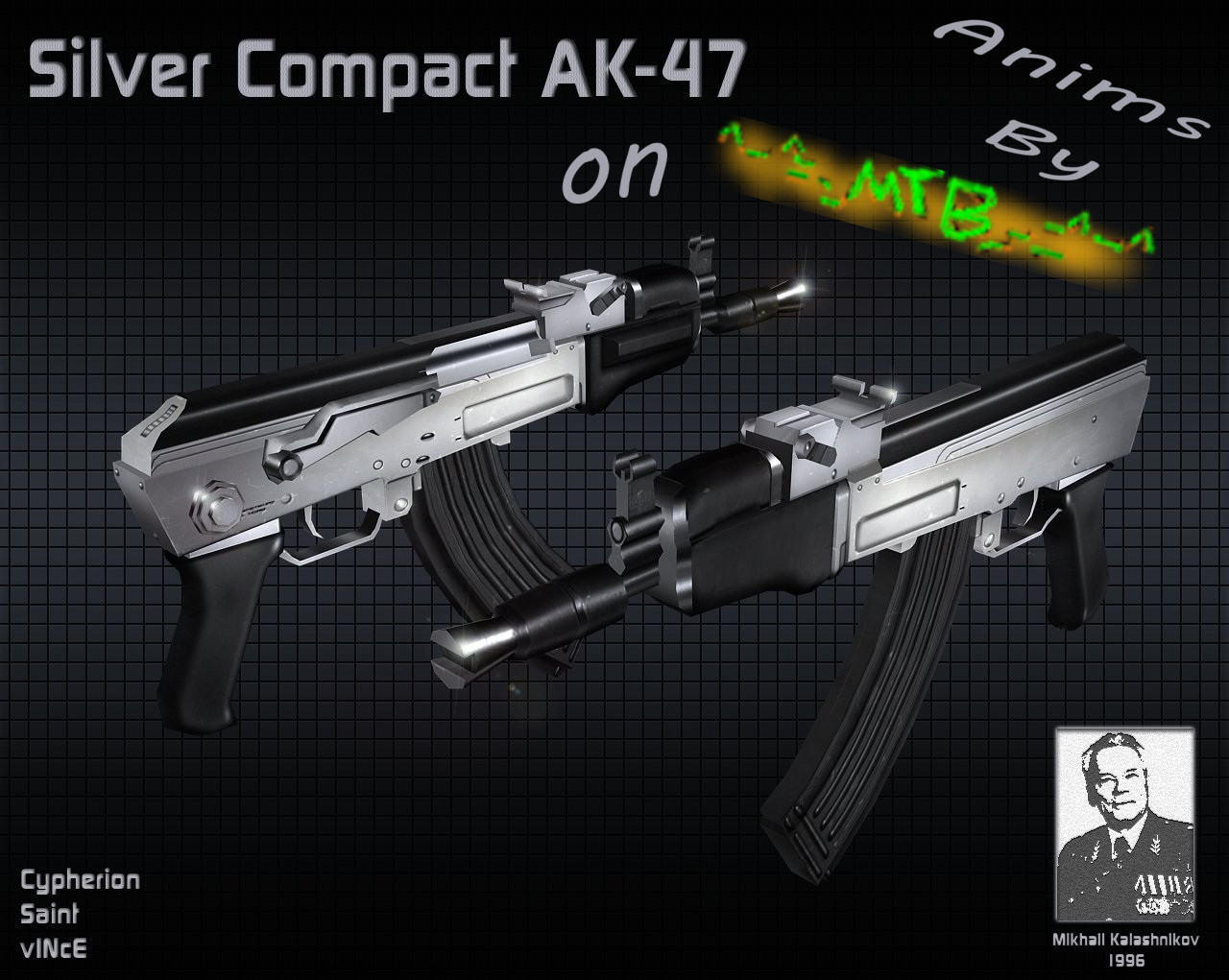 Silver Compact AK47 with MTB Anims