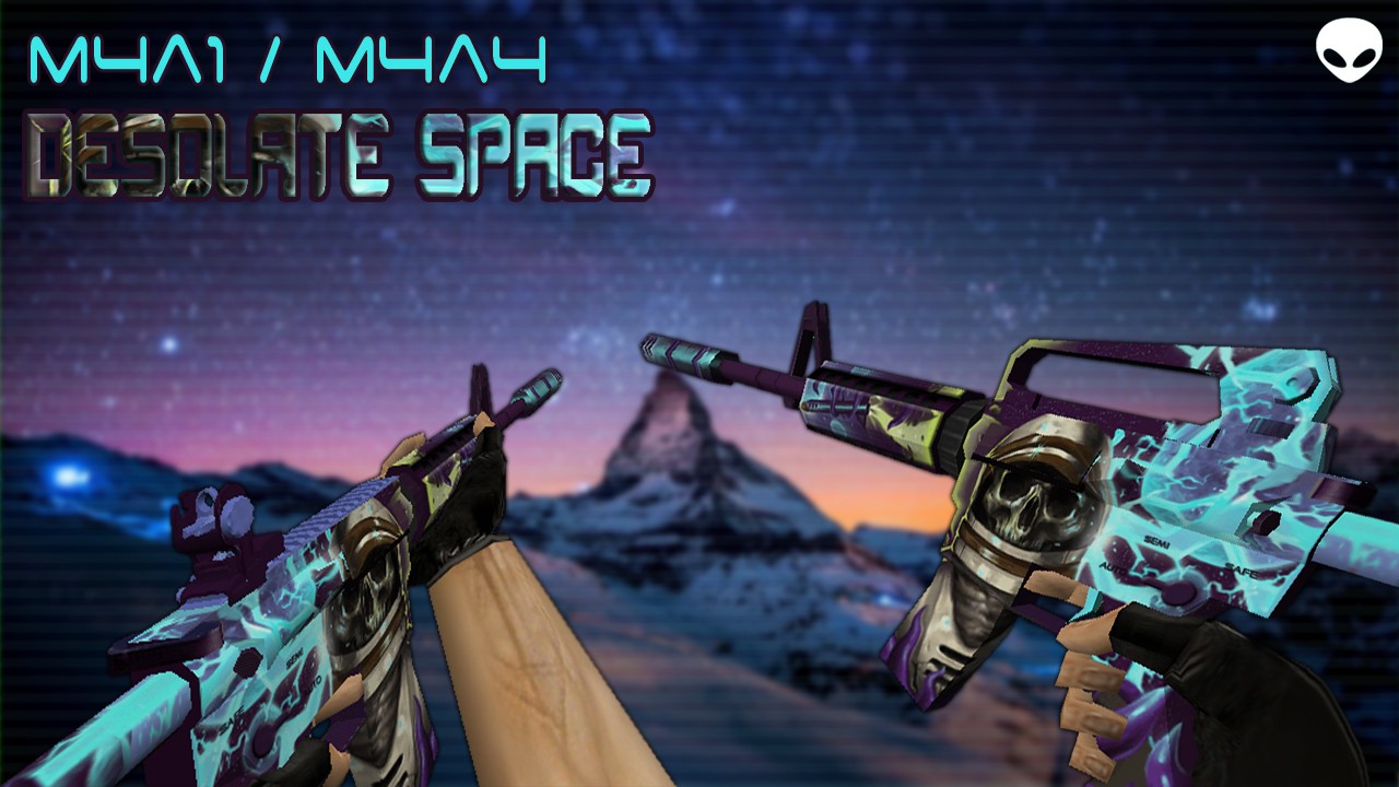 M4A1 and M4A4 Desolate Space on default models