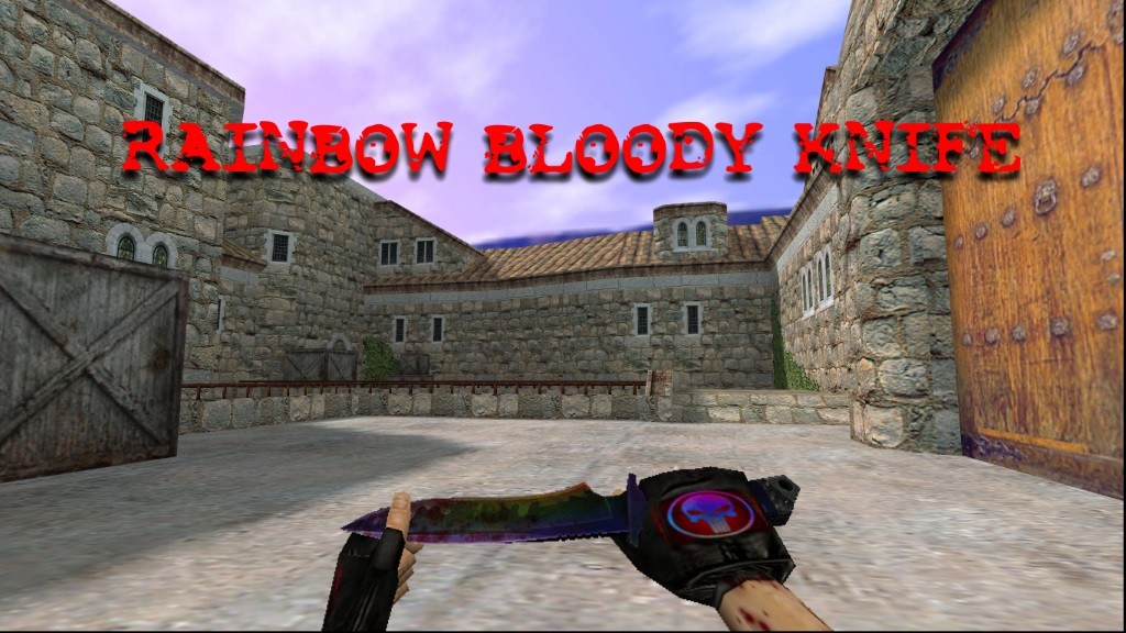 Rainbow bloody knife