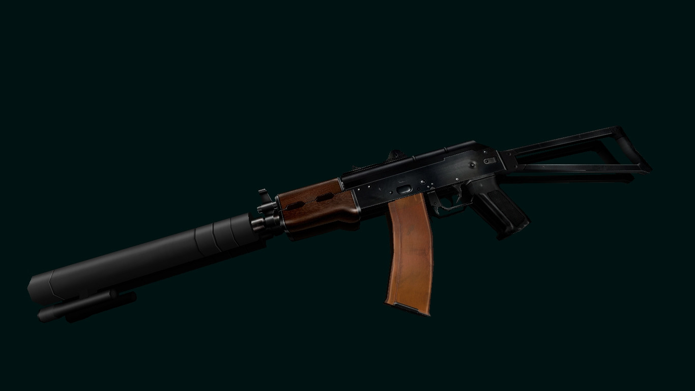 AKS-74U with silencer n' light, ala MGS2