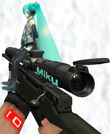 Miku Hatsune Sitting on M4tlock's AWP